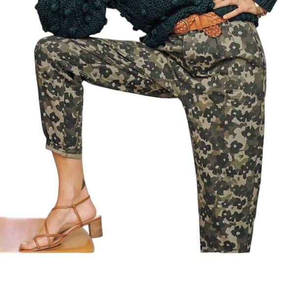NWOT Anthropologie Amadi Camo Trouser Pant - Picture 2 of 11